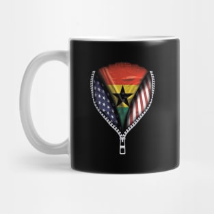 Ghanaian Flag  Ghana Flag American Flag Zip Down - Gift for Ghanaian From Ghana Mug